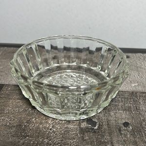 Vintage Clear Cut Glass Candy or Nut Bowl
